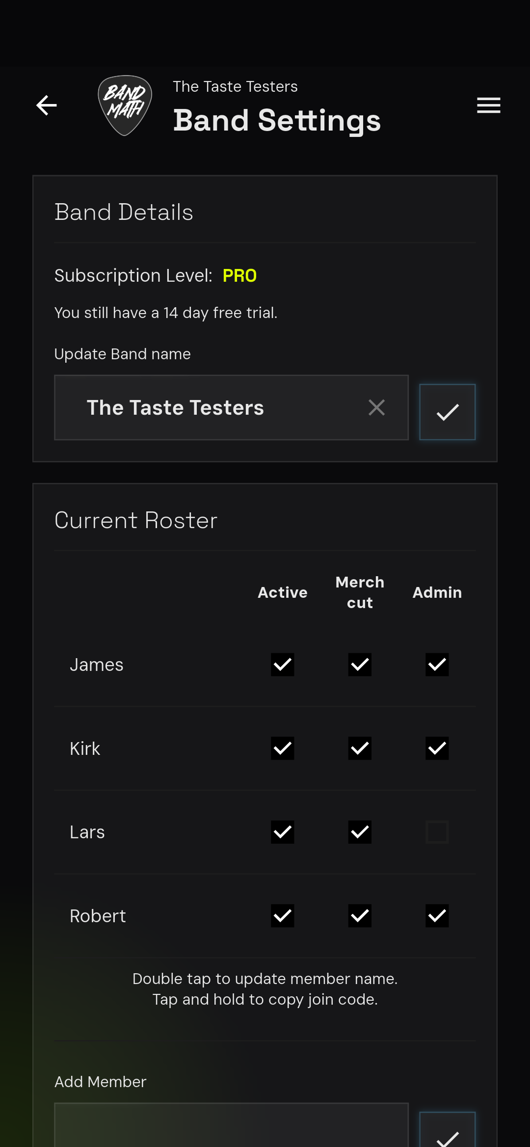 Admin vs Member Roles