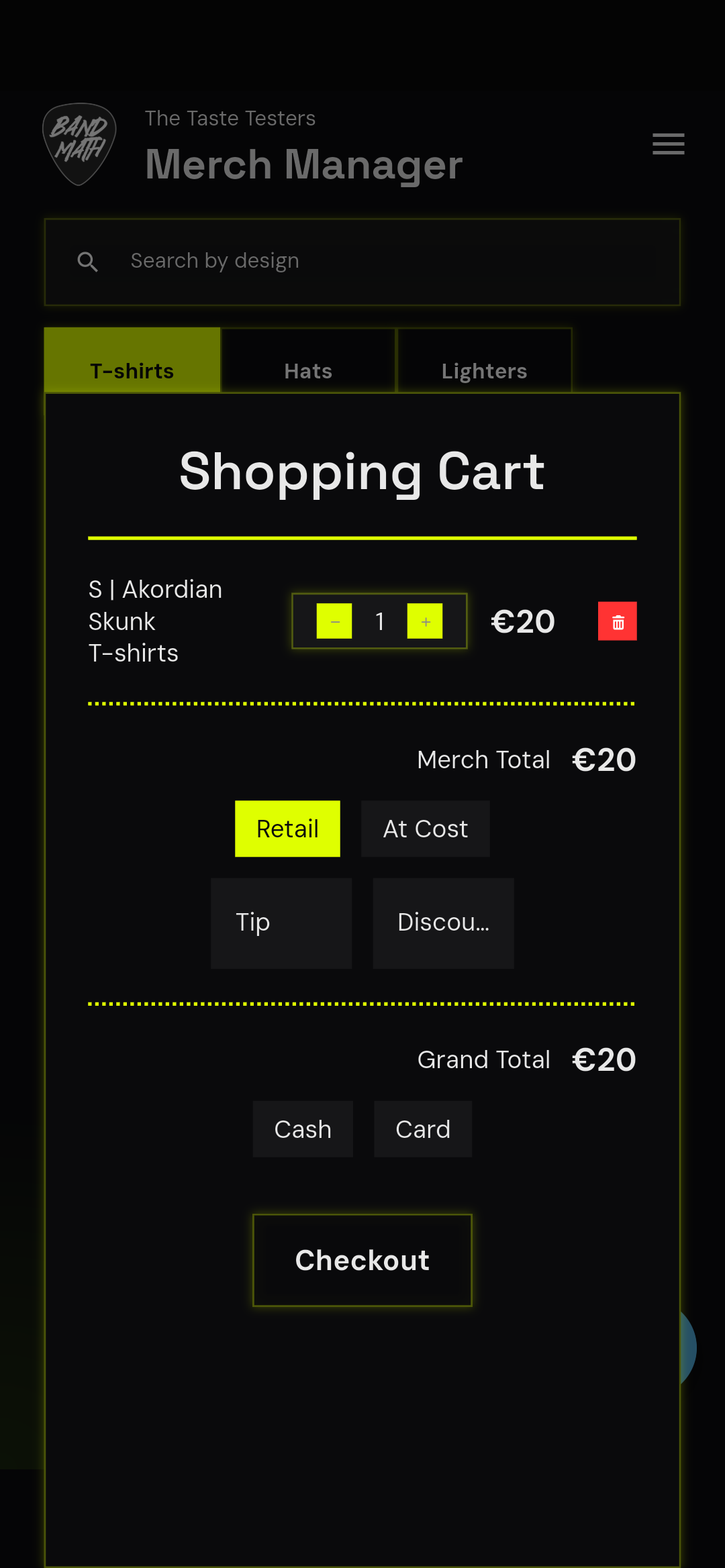 POS Checkout Cart