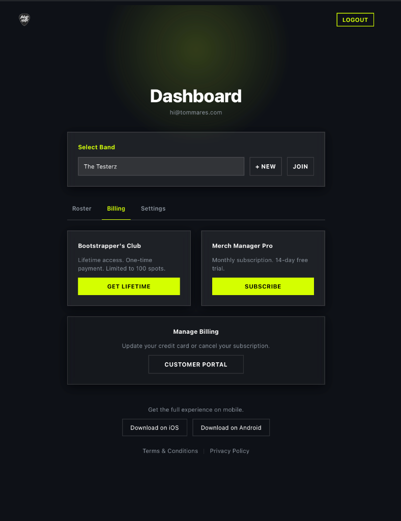 Accounts Portal Billing